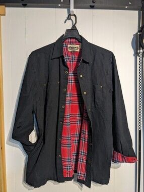 Backpacker Flannel Lined Shirt-Jacket, Mens L, NWOT